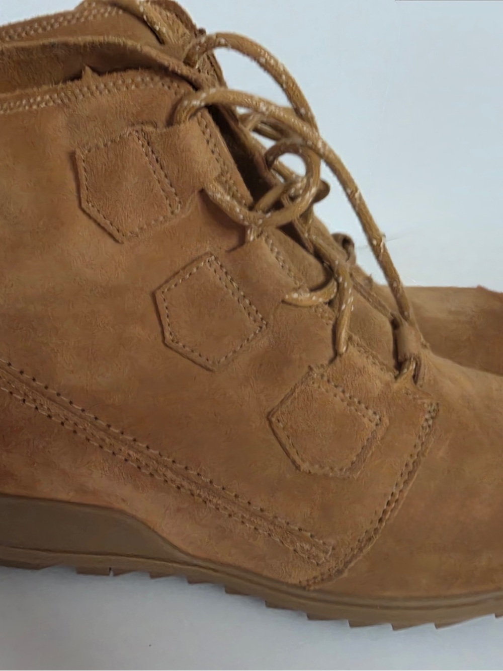 Sorel Tan Suede Lace-Up Ankle Boots - Picture 2 of 7
